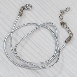 FUR-0095-1086 Основа для кулона, срібляста, 45 см