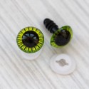 Очі кольорові на паличці (15 мм) 1 пара, зелені