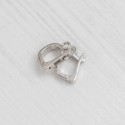 Бейл маленький без страз (колір сталь) 14К