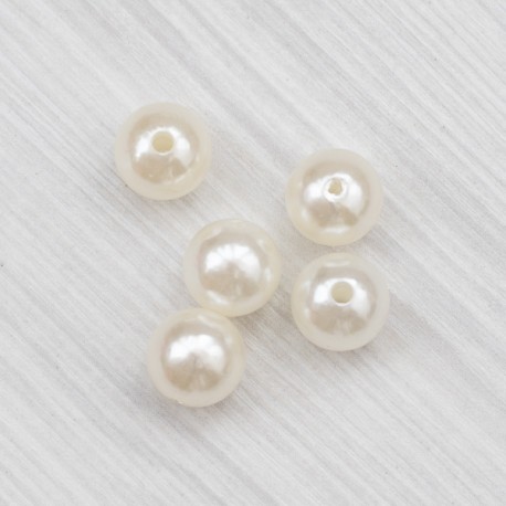 Акрилові намистини (14 мм) молочні
