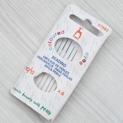 FNT-013 Голки для бісеру Pony (кольорові ) (№ 10-12), 6 штук