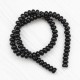 Намистини в низці (гладкі, 8х4 мм, чорні)