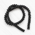 Намистини в низці (гладкі, 8х4 мм, чорні)