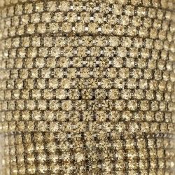 FUR-0161 Ланцюг лимонний з лимонними камінчиками (кришталики 2 мм)