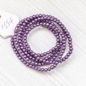Намистини- скло-кераміка 1157 (імітація перлів, аметистовий, 4 мм)