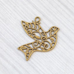 Підвіска голуб ажурний (бронза)