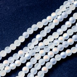 Намистини скляні (8 мм) прозорий з райдужним переливом