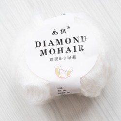 Пряжа Diamond Moher, білосніжний