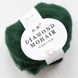 Пряжа Diamond Moher, темно-зелений