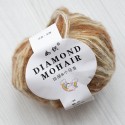 Пряжа Diamond Mohair меланж, біло-коричневий
