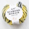 Пряжа Diamond Moher меланж, біло-жовто-чорний