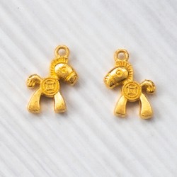 Підвіска коник маленький (золото) 2 шт