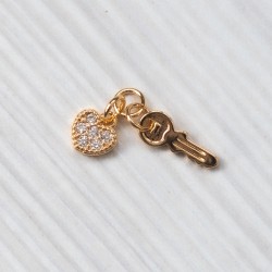 Підвіска у вигляді замочка з ключем (золото)