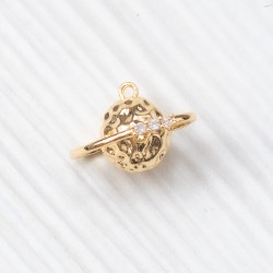 Підвіска у вигляді планети сатурн (золото) покриття 14 К
