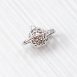 Підвіска у вигляді планети сатурн (сталь) покриття 14 К