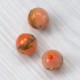 Намистина скляна кругла, оранжева