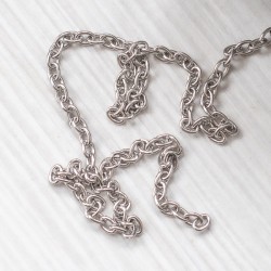 Ланцюжок ланками (нержавійка , 5х4 мм, під сталь) покриття 14К