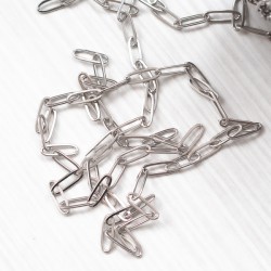 Ланцюжок з витягнутими ланками (нержавійка, 3,5х10 мм, під сталь) покриття 14К