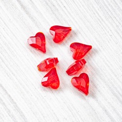 Намистина скляна у вигляді сердечка (12х10 мм) 2 шт