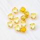 riv-1460 Ріволі (шатони) скляні круглі (жовтуватий опал, злегка АВ, 8 мм) в цапі
