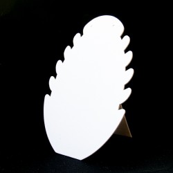 Підставка під прикраси (картон+оксамит, 20х29 см) біла