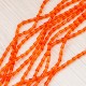 Намистини скляні витягнутий трикутник (4х8 мм) оранжевий