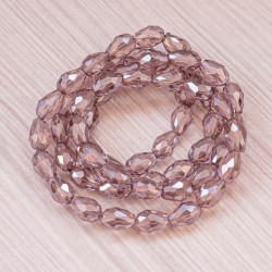 Намистини краплі (8х11 мм), блідо-бузковий