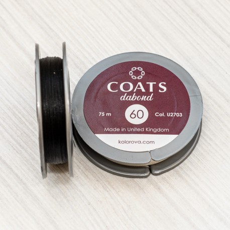 Нитки Coats Dabond (чорна, №60) (9500)