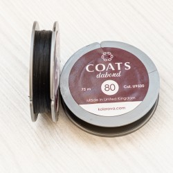 Нитки Coats Dabond (чорна, №80)
