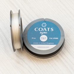 Нитки Coast Nymo (біла, №061) 75 м