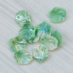 Пелюстки акрилові (18х15 мм) 10 шт, салатово-зелені