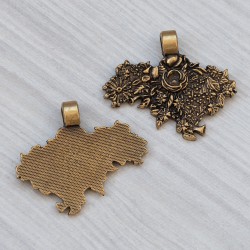 Підвіска Карта України (бронза)