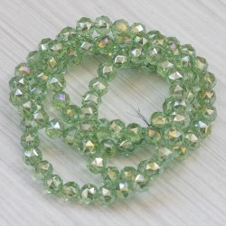 Кришталеві намистини (6мм) салатові  АВ