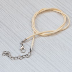 Основа для кулона, шнурок, молочна, 45 см