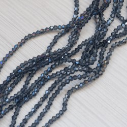 Намистини в низці (монтана, злегка АВ) (конуси, 4 мм)