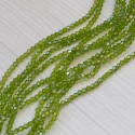 Намистини в низці (зелений, злегка АВ) (конуси, 4 мм)