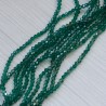 Намистини в низці (малахіт, злегка АВ) (конуси, 4 мм)