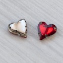 riv-211 Ріволі скляні сердечко в цапах (12х13 мм) червоний