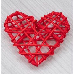 Сердечко плетене з ротангу