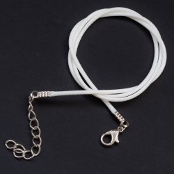 Основа для кулона, шнурок, біла, 45 см