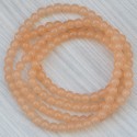 Намистини в низці (гладкі, 6 мм, персикові)