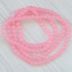 Намистини в низці (гладкі, 6 мм, блідо-рожеві)
