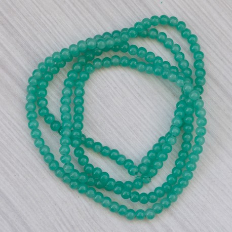 Намистини в низці (гладкі, 6 мм, темно-м'ятний)