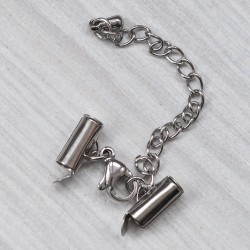 Карабін із слайдерами та подовжувачем, нержавійка (сталь) 8 мм