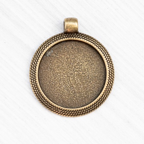 Основа, сетінг під кабошон (круглий кулон)