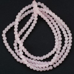 Намистини в низці (гладкі, 10 мм, блідо-рожеві)