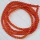 Намистини в низці (гладкі, 10 мм, морквяні)
