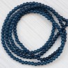 Намистини в низці (гладкі, 10 мм, сіро-сині)