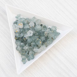 Квіточки акрилові  (3х6 мм) сірі, 10 шт