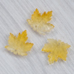 Листочок акриловий  (16х16 мм) жовтий